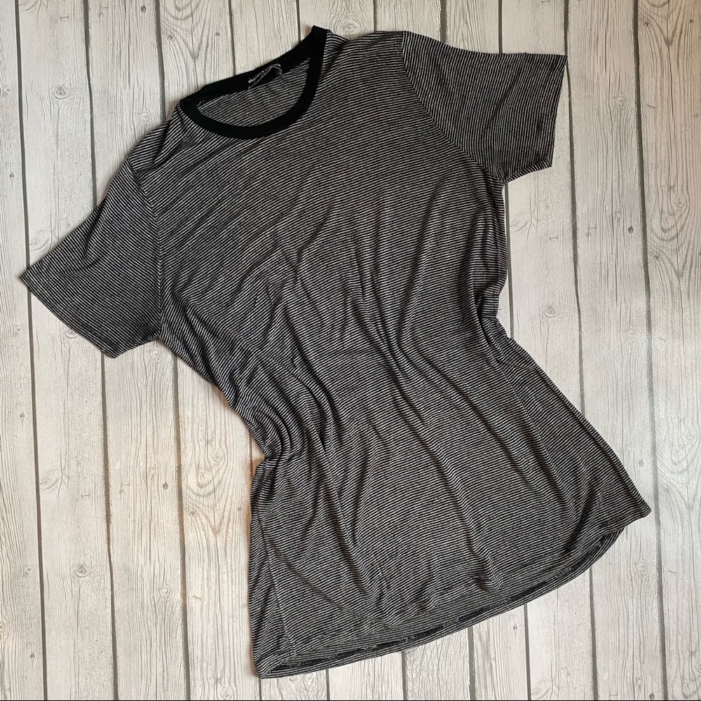 Brandy Melville Black and White Strip TShirt Dress